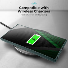 Lade das Bild in den Galerie-Viewer, Moozy Lifestyle. Silicone Case for Samsung S24 Ultra, Dark Green - Liquid Silicone Lightweight Cover with Matte Finish and Soft Microfiber Lining, Premium Silicone Case