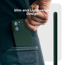 Ladda upp bild till gallerivisning, Moozy Minimalist Series Silicone Case for Xiaomi 13T / 13T Pro, Dark Green - Matte Finish Lightweight Mobile Phone Case Slim Soft Protective TPU Cover with Matte Surface