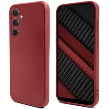 Ladda upp bild till gallerivisning, Moozy Lifestyle. Silicone Case for Samsung A34 5G, Vintage Pink - Liquid Silicone Lightweight Cover with Matte Finish and Soft Microfiber Lining, Premium Silicone Case