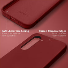 Załaduj obraz do przeglądarki galerii, Moozy Lifestyle. Silicone Case for Samsung S23, Vintage Pink - Liquid Silicone Lightweight Cover with Matte Finish and Soft Microfiber Lining, Premium Silicone Case