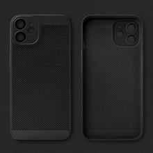 Załaduj obraz do przeglądarki galerii, Moozy VentiGuard Phone Case for iPhone 11, Black, 6.1-inch - Breathable Cover with Perforated Pattern for Air Circulation, Ventilation, Anti-Overheating Phone Case