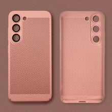 Ladda upp bild till gallerivisning, Moozy VentiGuard Phone Case for Samsung galaxy S23, Breathable Cover for samsung galaxy s23 with Perforated Pattern for Air Circulation, Case for samsung 23, Pastel Pink