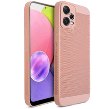 Carica l'immagine nel visualizzatore di Gallery, Moozy VentiGuard Phone Case for Xiaomi Redmi Note 12 Pro 5G, Pastel Pink - Breathable Cover with Perforated Pattern for Air Circulation, Ventilation, Anti-Overheating Phone Case