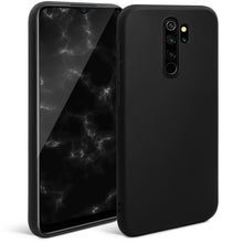 Load image into Gallery viewer, Moozy Minimalist Series Silicone Case for Xiaomi Redmi Note 8 Pro, Matte Finish Lightweight Mobile Phone Case Slim Soft Protective TPU Cover with Matte Surface, Black