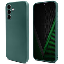 Lade das Bild in den Galerie-Viewer, Moozy Lifestyle. Liquid Silicone Phone Case for Samsung galaxy S25, Liquid Silicone Lightweight Cover for samsung S25 5G with Matte Finish and Soft Microfiber Lining, Dark Green