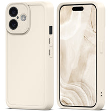 Load image into Gallery viewer, Moozy RimUP Phone Case for iphone 16, Flexible TPU Bumper Shockproof Raised Edges Cover for Extra Protection, Precise Cutouts and Camera Lens Protector, Anti-Scratch, White