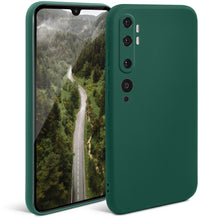 Load image into Gallery viewer, Moozy Minimalist Series Silicone Case for Xiaomi Mi Note 10, Xiaomi Mi Note 10 Pro, Dark Green - Matte Finish Lightweight Mobile Phone Case Ultra Slim Soft Protective TPU Cover with Matte Surface