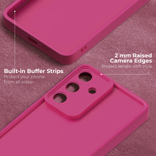 Load image into Gallery viewer, Moozy RimUP Phone Case for Samsung Galaxy S24 FE, Flexible TPU Bumper Shockproof Raised Edges Cover for Extra Protection, Precise Cutouts and Camera Lens Protecor, Anti-Scratch, Pink