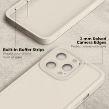 Load image into Gallery viewer, Moozy RimUP Phone Case for iPhone 16 Pro, Matte Finish High Edge Protection TPU Cover, White