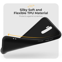 Load image into Gallery viewer, Moozy Minimalist Series Silicone Case for Xiaomi Redmi Note 8 Pro, Matte Finish Lightweight Mobile Phone Case Slim Soft Protective TPU Cover with Matte Surface, Black