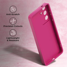 Load image into Gallery viewer, Moozy RimUP Phone Case for Samsung Galaxy S24 FE, Flexible TPU Bumper Shockproof Raised Edges Cover for Extra Protection, Precise Cutouts and Camera Lens Protecor, Anti-Scratch, Pink