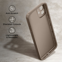Ladda upp bild till gallerivisning, Moozy RimUP Phone Case for iPhone 11, Matte Finish High Edge Protection TPU Cover, Taupe
