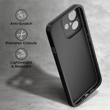 Load image into Gallery viewer, Moozy RimUP Phone Case for iphone 16, Flexible TPU Bumper Shockproof Raised Edges Cover for Extra Protection, Precise Cutouts and Camera Lens Protector, Anti-Scratch, Black