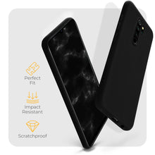 Load image into Gallery viewer, Moozy Minimalist Series Silicone Case for Xiaomi Redmi Note 8 Pro, Matte Finish Lightweight Mobile Phone Case Slim Soft Protective TPU Cover with Matte Surface, Black