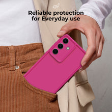 Load image into Gallery viewer, Moozy RimUP Phone Case for Samsung Galaxy S24 FE, Flexible TPU Bumper Shockproof Raised Edges Cover for Extra Protection, Precise Cutouts and Camera Lens Protecor, Anti-Scratch, Pink