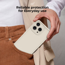 Load image into Gallery viewer, Moozy RimUP Phone Case for iPhone 16 Pro, Matte Finish High Edge Protection TPU Cover, White