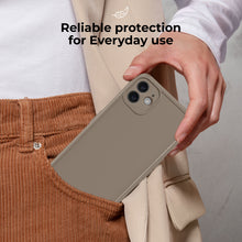 Ladda upp bild till gallerivisning, Moozy RimUP Phone Case for iPhone 11, Matte Finish High Edge Protection TPU Cover, Taupe