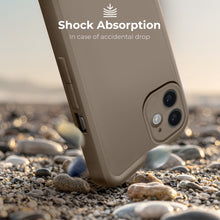 Ladda upp bild till gallerivisning, Moozy RimUP Phone Case for iPhone 11, Matte Finish High Edge Protection TPU Cover, Taupe