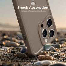 Load image into Gallery viewer, Moozy RimUP Phone Case for iPhone 16 Pro, Matte Finish High Edge Protection TPU Cover, Taupe