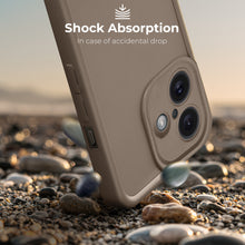 Load image into Gallery viewer, Moozy RimUP Phone Case for iphone 16, Flexible TPU Bumper Shockproof Raised Edges Cover for Extra Protection, Precise Cutouts and Camera Lens Protector, Anti-Scratch, Taupe Grey