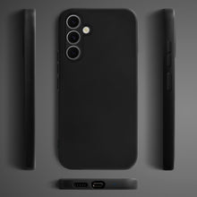 Lade das Bild in den Galerie-Viewer, Moozy Lifestyle. Liquid Silicone Phone Case for Samsung galaxy S25, Liquid Silicone Lightweight Cover for samsung S25 5G with Matte Finish and Soft Microfiber Lining, Black
