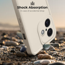 Load image into Gallery viewer, Moozy RimUP Phone Case for iphone 16, Flexible TPU Bumper Shockproof Raised Edges Cover for Extra Protection, Precise Cutouts and Camera Lens Protector, Anti-Scratch, White