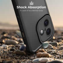 Load image into Gallery viewer, Moozy RimUP Phone Case for iphone 16, Flexible TPU Bumper Shockproof Raised Edges Cover for Extra Protection, Precise Cutouts and Camera Lens Protector, Anti-Scratch, Black