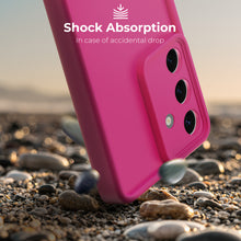 Load image into Gallery viewer, Moozy RimUP Phone Case for Samsung Galaxy S24 FE, Flexible TPU Bumper Shockproof Raised Edges Cover for Extra Protection, Precise Cutouts and Camera Lens Protecor, Anti-Scratch, Pink