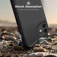 Load image into Gallery viewer, Moozy RimUP Phone Case for iPhone 11, Matte Finish High Edge Protection TPU Cover, Black