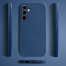 Lade das Bild in den Galerie-Viewer, Moozy Lifestyle. Liquid Silicone Phone Case for Samsung galaxy S25, Liquid Silicone Lightweight Cover for samsung S25 5G with Matte Finish and Soft Microfiber Lining, Dark blue