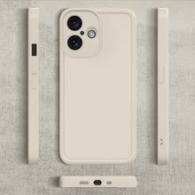 Load image into Gallery viewer, Moozy RimUP Phone Case for iphone 16, Flexible TPU Bumper Shockproof Raised Edges Cover for Extra Protection, Precise Cutouts and Camera Lens Protector, Anti-Scratch, White