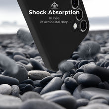 Lade das Bild in den Galerie-Viewer, Moozy Lifestyle. Liquid Silicone Phone Case for Samsung galaxy S25, Liquid Silicone Lightweight Cover for samsung S25 5G with Matte Finish and Soft Microfiber Lining, Black