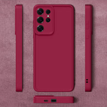 Load image into Gallery viewer, Moozy RimUP Phone Case for Samsung Galaxy S25 Ultra, Flexible TPU Bumper Shockproof Raised Edges Cover for Extra Protection, Precise Cutouts and Camera Lens Protector, Anti-Scratch, Wine Red