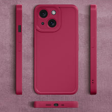 Carica l'immagine nel visualizzatore di Gallery, Moozy RimUP Phone Case for iphone 14, Flexible TPU Bumper Shockproof Raised Edges Cover for Extra Protection, Precise Cutouts and Camera Lens Protector, Anti-Scratch, Wine Red
