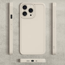 Load image into Gallery viewer, Moozy RimUP Phone Case for iPhone 16 Pro, Matte Finish High Edge Protection TPU Cover, White