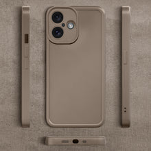 Load image into Gallery viewer, Moozy RimUP Phone Case for iphone 16, Flexible TPU Bumper Shockproof Raised Edges Cover for Extra Protection, Precise Cutouts and Camera Lens Protector, Anti-Scratch, Taupe Grey