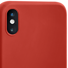 Lade das Bild in den Galerie-Viewer, Moozy Minimalist Series Silicone Phone Case for iPhone X and iPhone XS, Red - Matte Finish Lightweight Mobile Phone Case Slim Soft Protective TPU Cover with Matte Surface