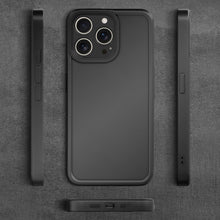 Charger l'image dans la galerie, Moozy RimUP Phone Case for iPhone 16 Pro, Matte Finish High Edge Protection TPU Cover, Black
