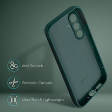 Lade das Bild in den Galerie-Viewer, Moozy Lifestyle. Silicone Phone Case for Samsung galaxy S24, Liquid Silicone Lightweight Cover for samsung S24 5G with Matte Finish and Soft Microfiber Lining, Dark Green