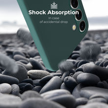 Lade das Bild in den Galerie-Viewer, Moozy Lifestyle. Silicone Phone Case for Samsung galaxy S24, Liquid Silicone Lightweight Cover for samsung S24 5G with Matte Finish and Soft Microfiber Lining, Dark Green