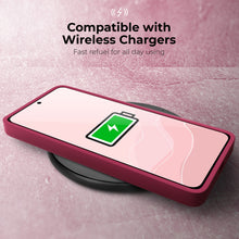 Load image into Gallery viewer, Moozy RimUP Phone Case for Samsung Galaxy S24 FE, Matte Finish High Edge Protection TPU Cover, Wine Red