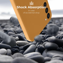 Lade das Bild in den Galerie-Viewer, Moozy Lifestyle. Liquid Silicone Phone Case for Samsung galaxy S23 5G, Liquid Silicone Lightweight Cover for samsung S23 with Matte Finish and Soft Microfiber Lining, Caramel