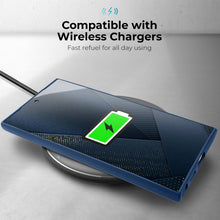 Lade das Bild in den Galerie-Viewer, Moozy Lifestyle. Silicone Case for Samsung S24 Ultra, Midnight Blue - Liquid Silicone Lightweight Cover with Matte Finish and Soft Microfiber Lining, Premium Silicone Case