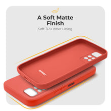Ladda upp bild till gallerivisning, Moozy Minimalist Series Silicone Case for Xiaomi Redmi Note 11 / 11S, Red - Matte Finish Lightweight Mobile Phone Case Slim Soft Protective TPU Cover with Matte Surface