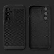Afbeelding in Gallery-weergave laden, Moozy VentiGuard Phone Case for Samsung A54 5G, Black - Breathable Cover with Perforated Pattern for Air Circulation, Ventilation, Anti-Overheating Phone Case