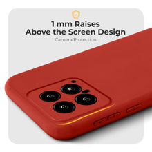 Carica l'immagine nel visualizzatore di Gallery, Moozy Minimalist Series Silicone Phone Case for Xiaomi 14 5G, Matte Finish Bumper Mobile Phone Case Slim Thin Soft Protective TPU Back Cover with Matte Surface, Red