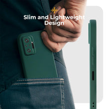 Load image into Gallery viewer, Moozy Minimalist Series Silicone Case for Xiaomi Redmi Note 10 Pro and Note 10 Pro Max, Dark Green - Matte Finish Lightweight Mobile Phone Case Slim Soft Protective TPU Cover with Matte Surface