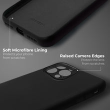 Charger l'image dans la galerie, Moozy Lifestyle. Premium Silicone Phone case for iPhone 16 Pro, 6.3-inch, Liquid Silicone Lightweight Cover for iphone 16 Pro Shockproof with Matte Finish and Soft Microfiber Lining, Black
