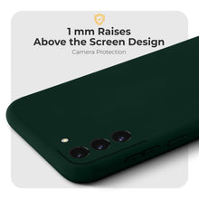 Load image into Gallery viewer, Moozy Minimalist Series Silicone Case for Samsung S22, Dark Green - Matte Finish Lightweight Mobile Phone Case Slim Soft Protective TPU Cover with Matte Surface
