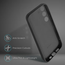 Lade das Bild in den Galerie-Viewer, Moozy Lifestyle. Liquid Silicone Phone Case for Samsung galaxy S23 5G, Liquid Silicone Lightweight Cover for samsung S23 with Matte Finish and Soft Microfiber Lining, Dark Grey